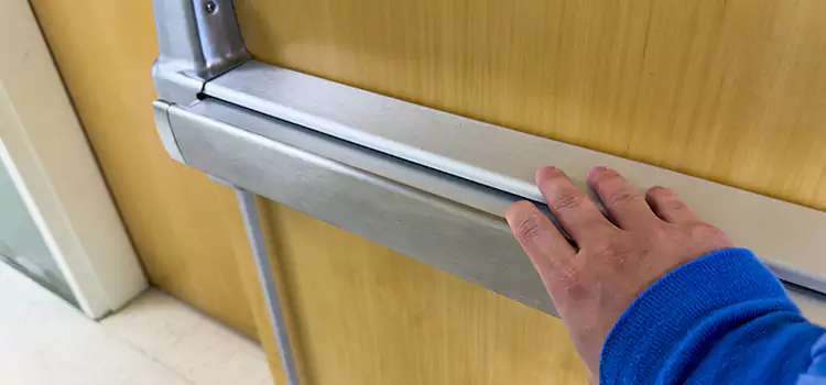 Installing a Push Bar on a Door Fallbrook